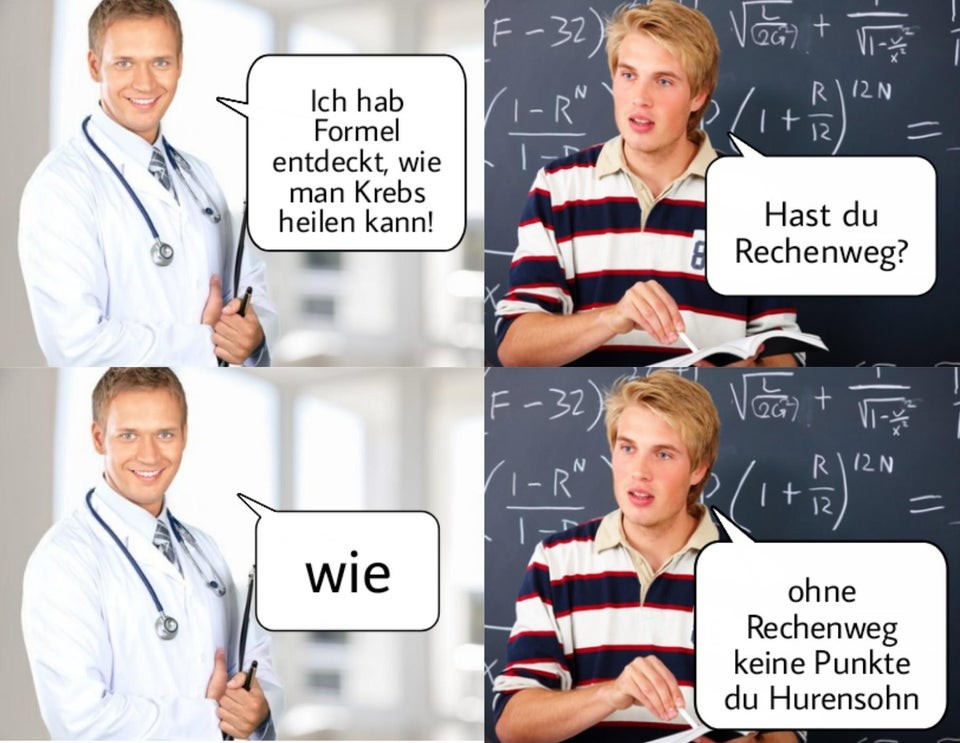 Prof in der mündlichen Mathe Prüfung